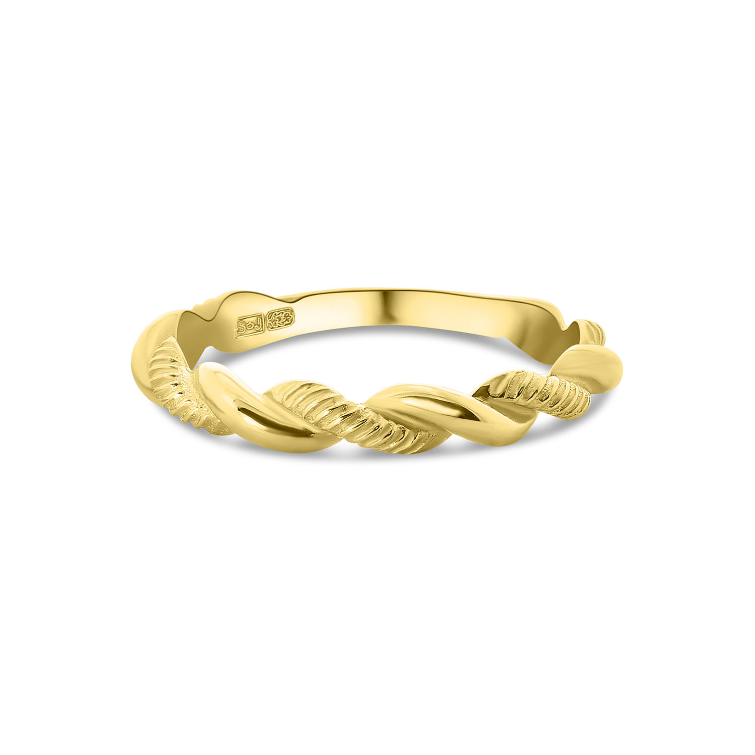 Geelgouden ring gedraaid R122-XAR6958-Y