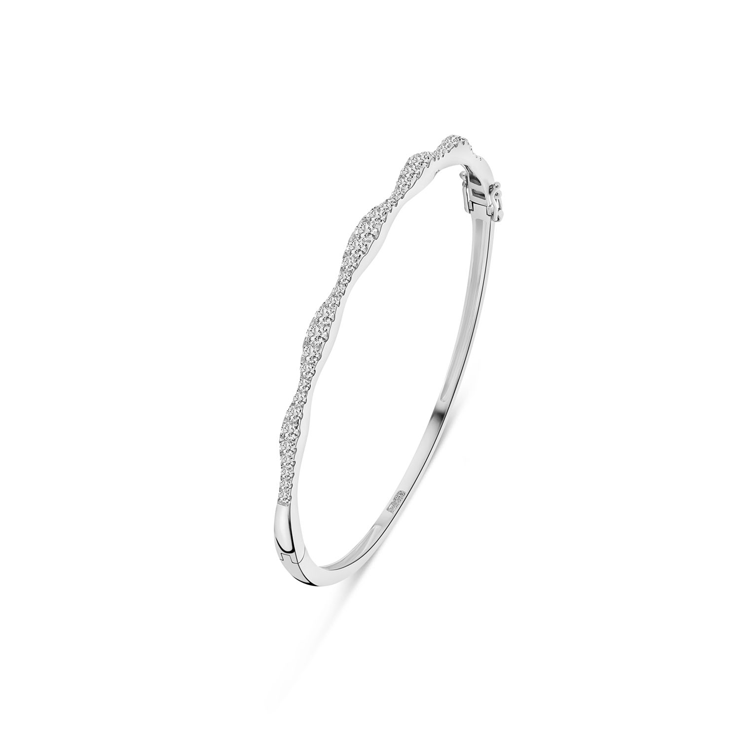 Witgouden bangle met lab grown diamanten B480-UG01732-LG-W