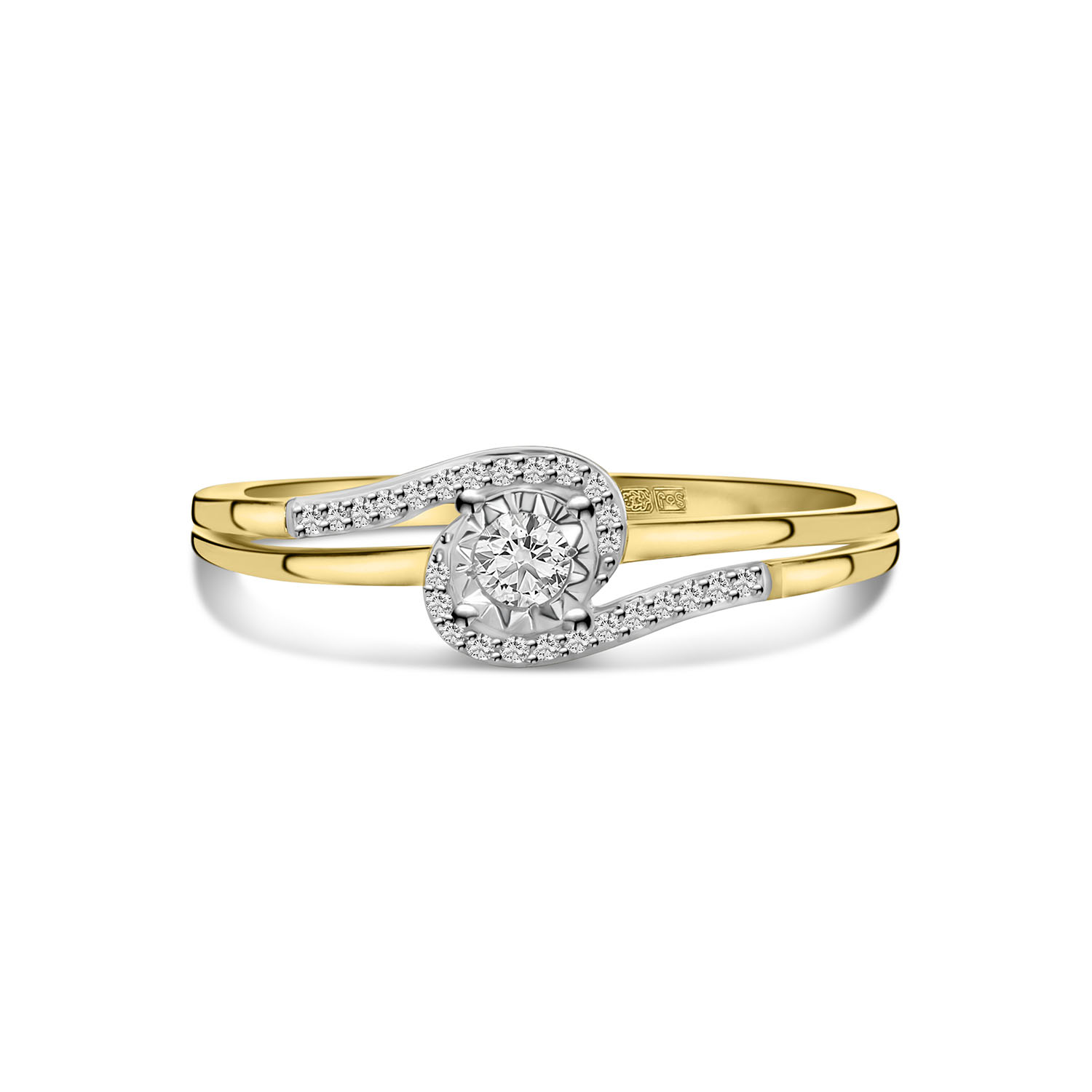 Geelgouden ring met diamanten R138-RG84427-YW