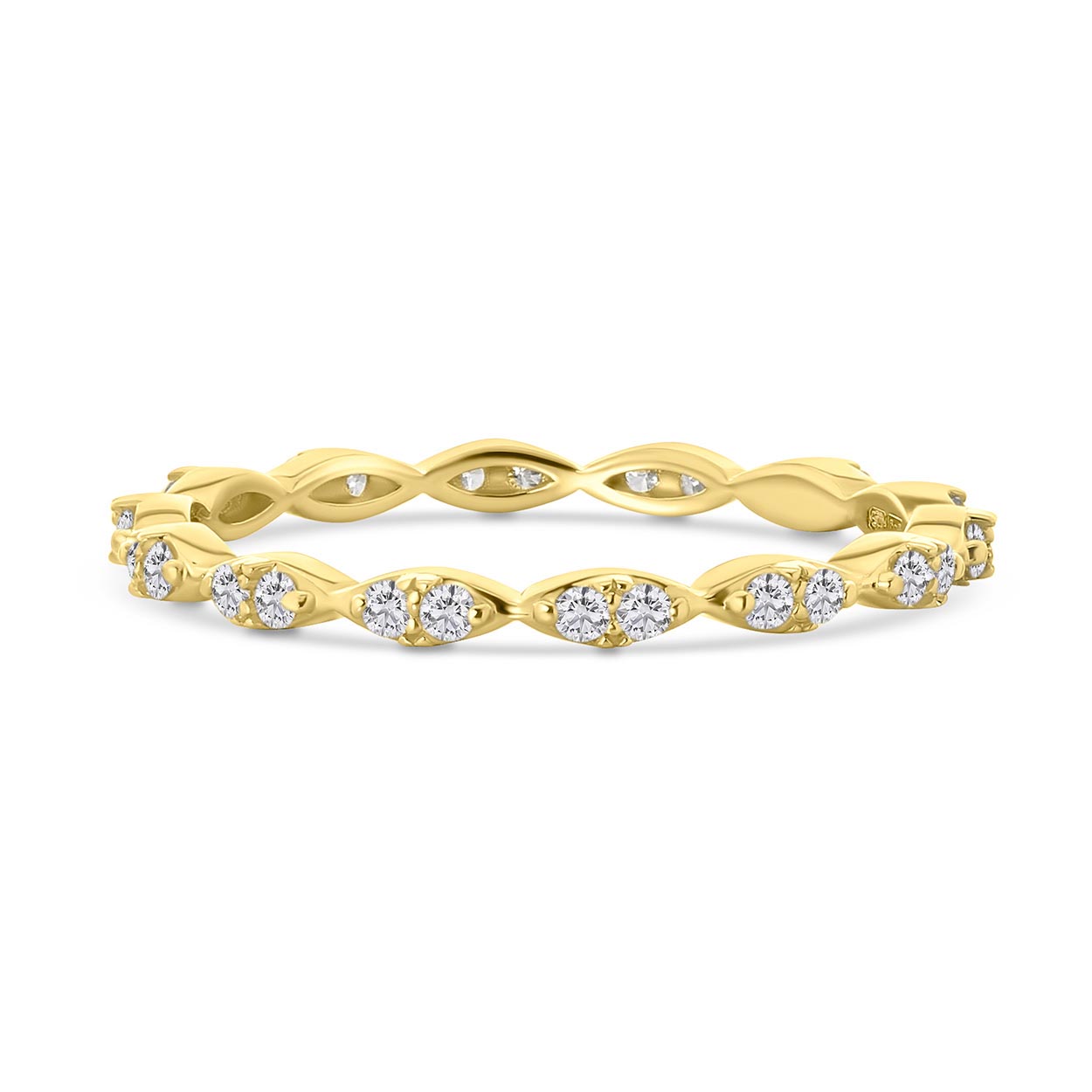 Geelgouden eternity ring met lab grown diamanten R480-RDF24368BB-LG-Y