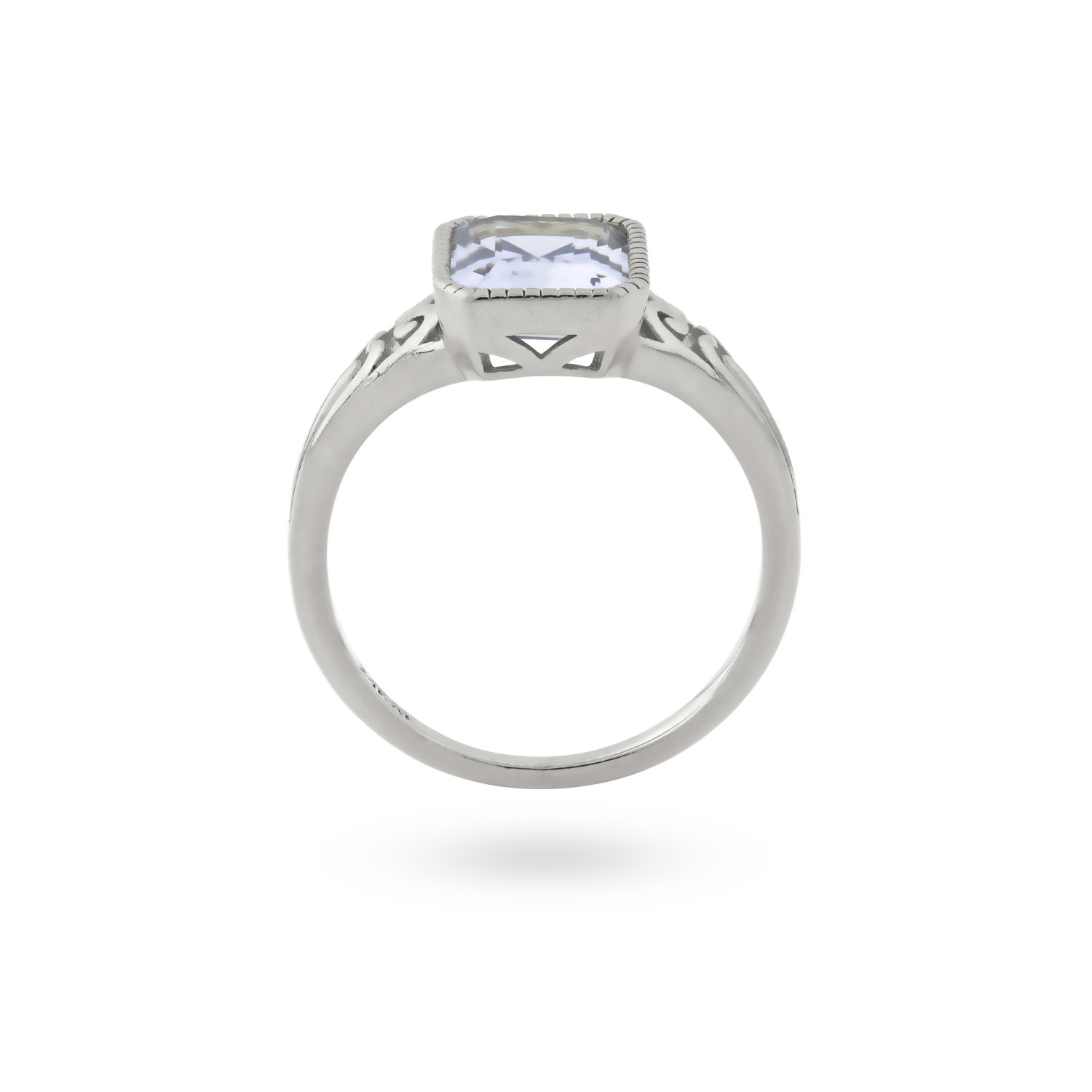 Ring van sterling zilver met licht blauwe zirkonia 12410SL