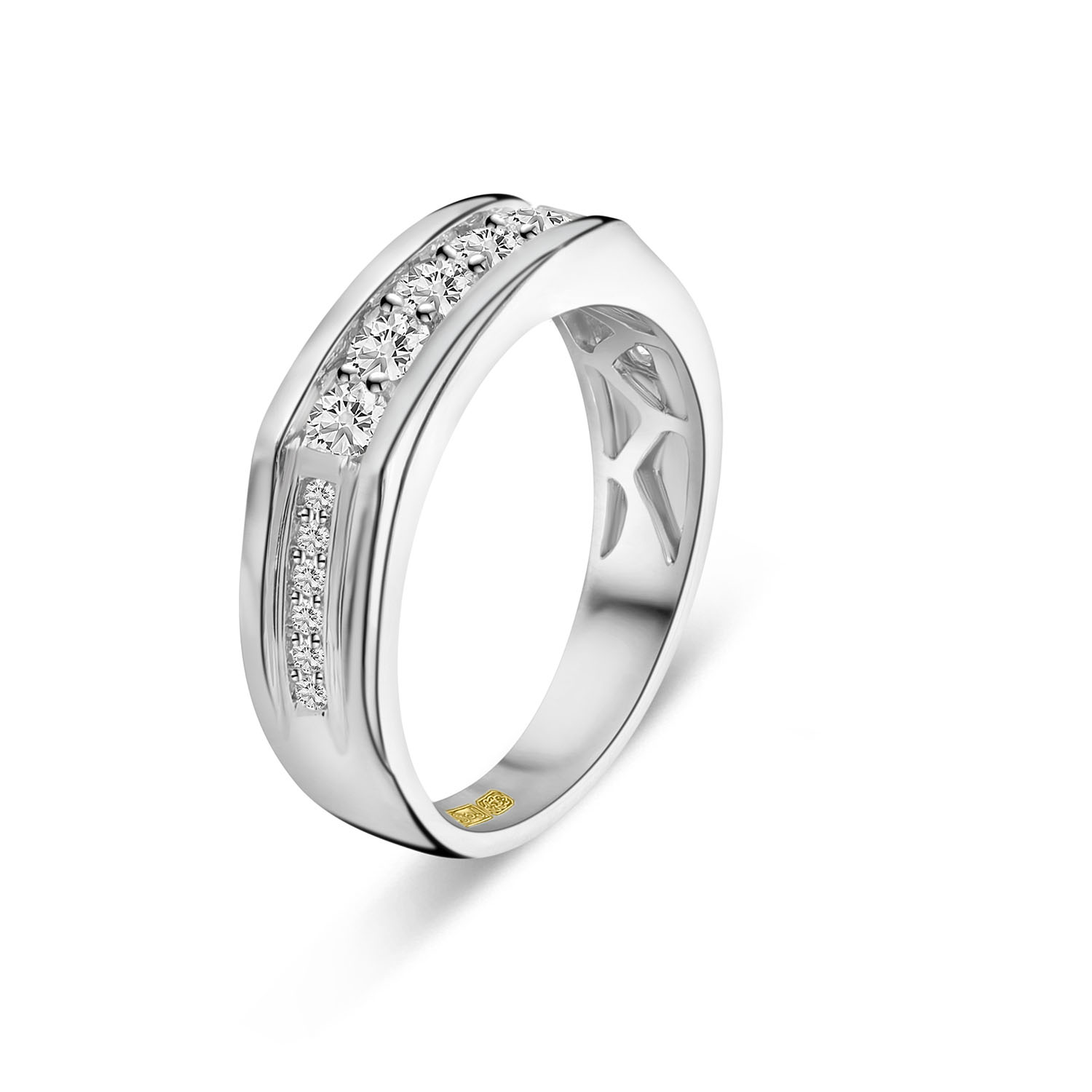 Witgouden heren ring met lab grown diamanten R177-GEHT4346GQ-LG-W