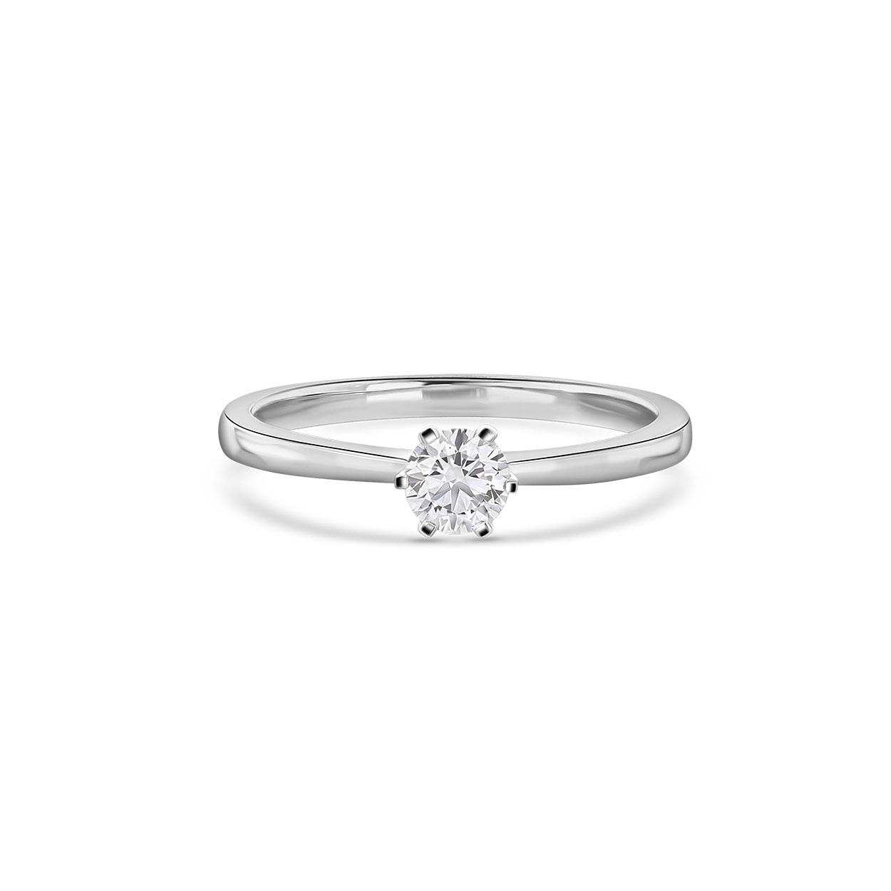 Witgouden solitaire ring met lab grown diamant R138-RG55830-LG-030-W