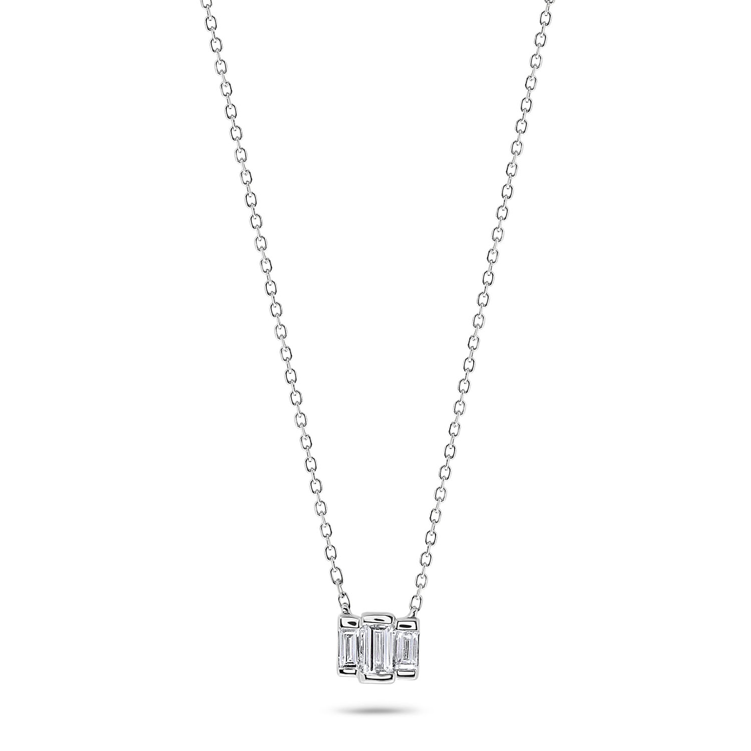 Witgouden ketting met diamant N138-PD26454-W