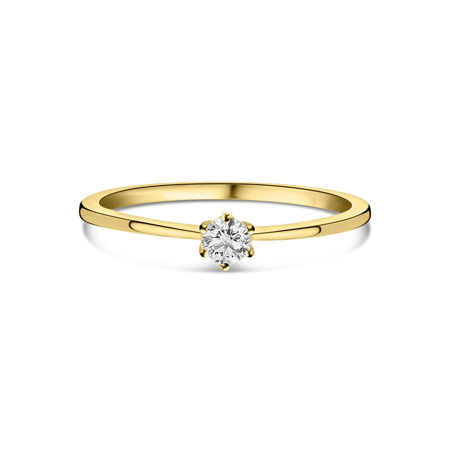 Geelgouden ring solitair met lab grown diamant R159-R23KG0397C-LG-030-Y