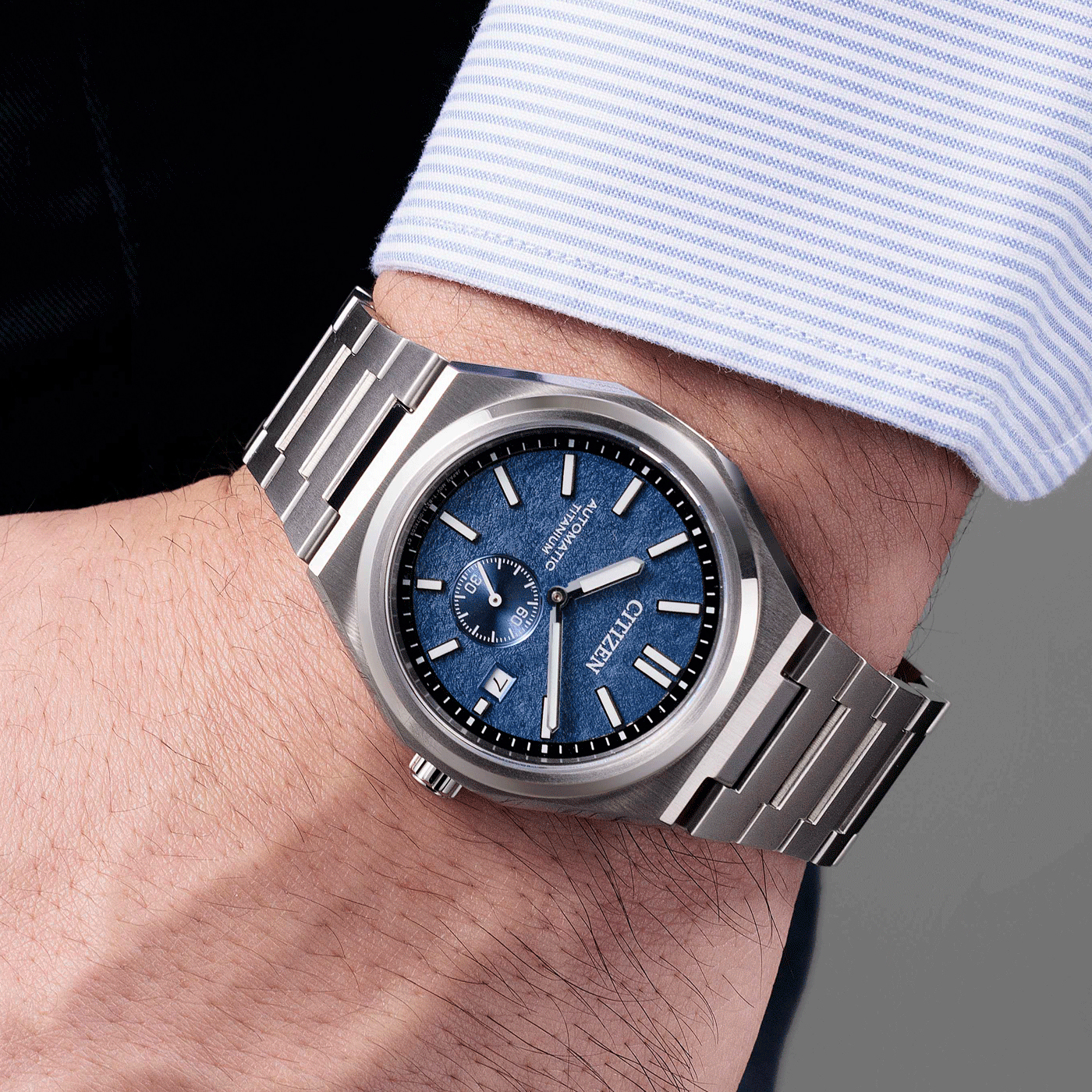 Herenhorloge Automatic Titanium Blauw - NJ0180-80L