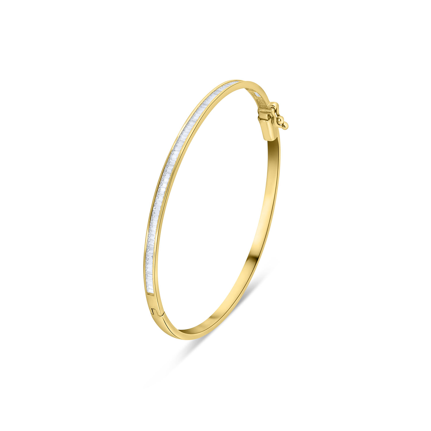 Geelgouden bangle met zirkonia B122-XCTB0765-FCZ-Y